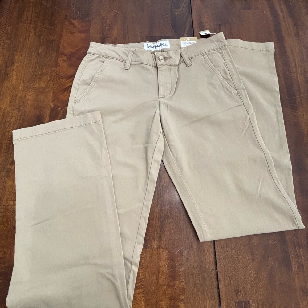Aeropostale Tan Straight Leg Pants Versatile Style